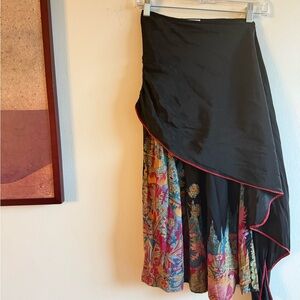 Scali Paris Floral Black Wrap Skirt